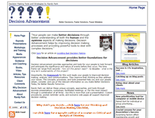 Tablet Screenshot of decisionadvancement.com